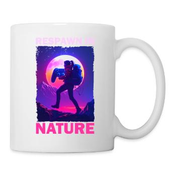 Abenteuerliche Gaming-Naturkulisse - Tasse - Weiß - Rechts