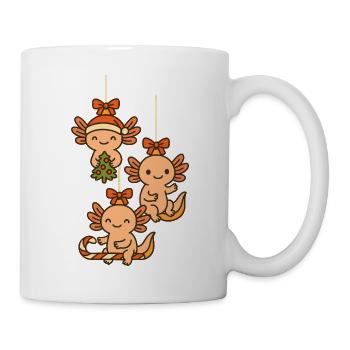 Mignon pendentif de Noël axolotl - Mug blanc - blanc - Droite