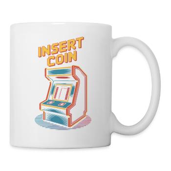Insert Coin Retro Arcade Gaming Machine - Mug - white - Right