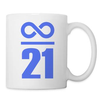 Unendlich durch 21 Millionen Bitcoin Unendlich  - Tasse - Weiß - Rechts