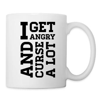 Angry – Statement about anger, protest & emotions - Mug - white - Right