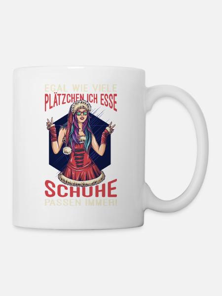 Weihnachtsgeschenk Frauen Plätzchen Lustig Idee - Tasse - Weiß
