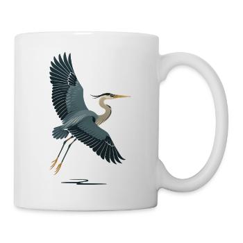 Elegante See-Blanker in Flugpose - Tasse - Weiß - Rechts