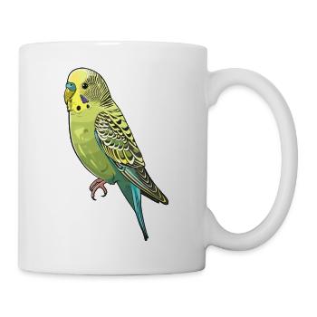 Virale Wellensittichillustration - Tasse - Weiß - Rechts