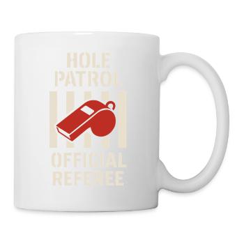 Cornhole Refere Offizielles Schiedsrichter - Tasse - Weiß - Rechts