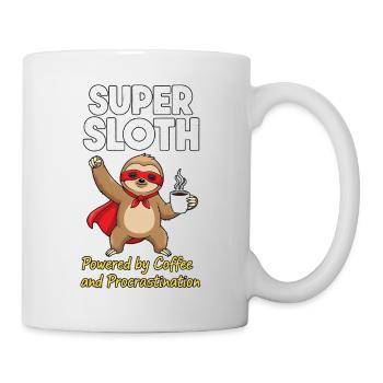 Super Sloth Held Coffee Cape - Tasse - Weiß - Rechts