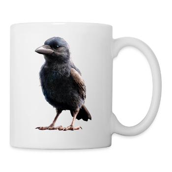 Raven, Crow, Bird, Raven Crow, Jackdaw, Black Raven - Mug - white - Right