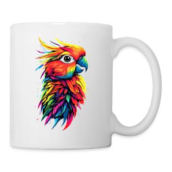 Papagei Ara Sittich Kakadu Liebhaber Papageien - Tasse - Weiß - Rechts
