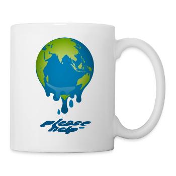 Melting Globe - Tasse - Weiß - Rechts