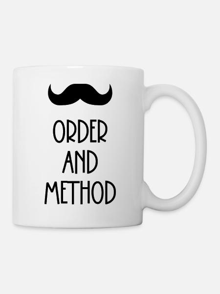 Order and method Poirot mustache - Mug - white