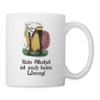 Bier- Lustiger Bier Spruch - Tasse - Weiß - Rechts