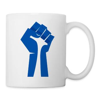 The Raised Fist (Blue, White) - Mug - white - Right