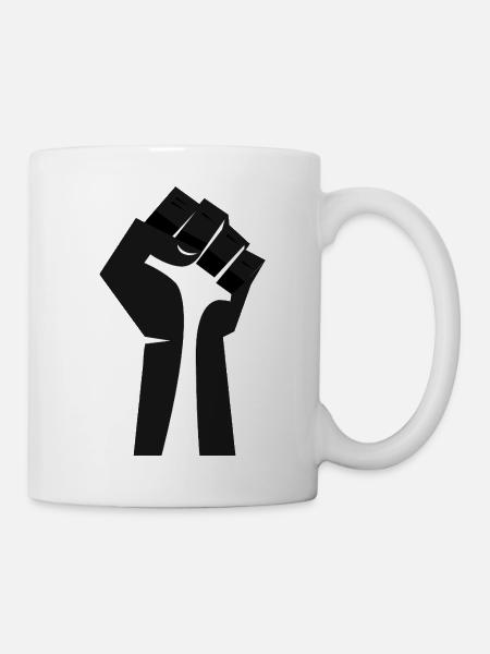 Le Poing levé - Noir & Blanc - Mug blanc - blanc