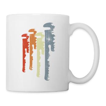 Croquis de clé à pipe vintage - Mug blanc - blanc - Droite