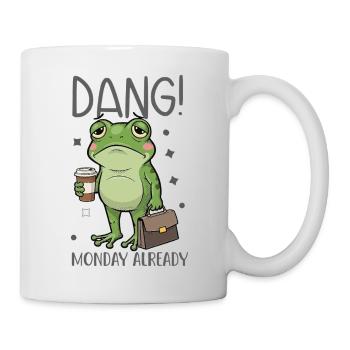 Frog tired on Monday - Mug - white - Right