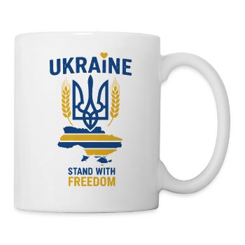 Emblème de la liberté de l’Ukraine - Mug blanc - blanc - Droite