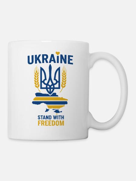 Ukrainisches Freiheitsemblem - Tasse - Weiß