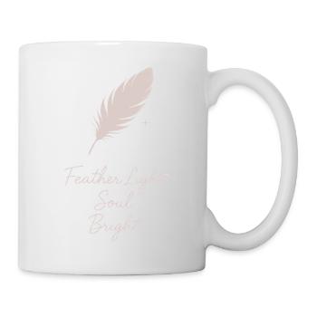 Feather And Dream Boho Festival Spiritual Pattern - Mug - white - Right