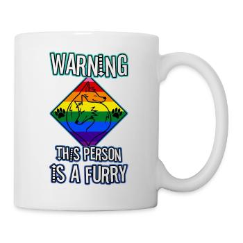 Warning This Person Is A Furry - Mug - white - Right