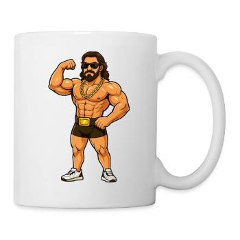 Wrestler with gold chain - Mug - white - Right