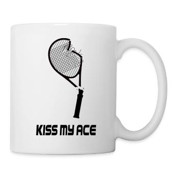 Kiss My Ace - Conception de tennis amusante - Mug blanc - blanc - Droite