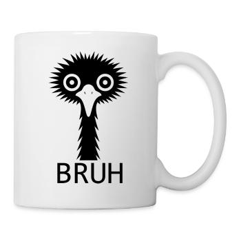 Design minimaliste fantaisiste de bouquet et d’émeu - Mug blanc - blanc - Droite