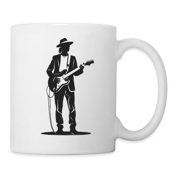 Guitarrist - Cool Silhouette Logo - Mug blanc - blanc - Droite