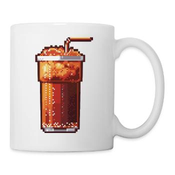 Pixel Cola Glas mit Eis - Mug - white - Right