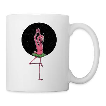 Ballerine flamant rose avec tutu - Mug blanc - blanc - Droite