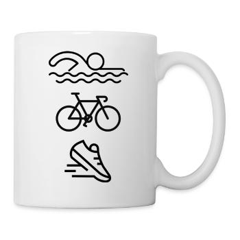Triathlon - swimming, cycling, running! - Mug - white - Right