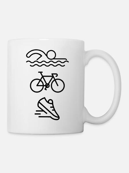 Triathlon - schwimmen, fahrradfahren, laufen! - Tasse - Weiß