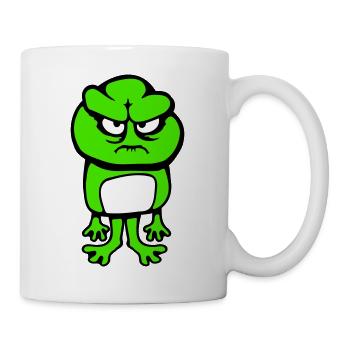 frog angry angry angry angry unhappy upset cute - Mug - white - Right