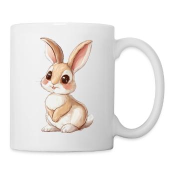 Hase - Tasse - Weiß - Rechts