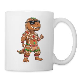 Funny Dino Christmas Gingerbread Man - Mug - white - Right