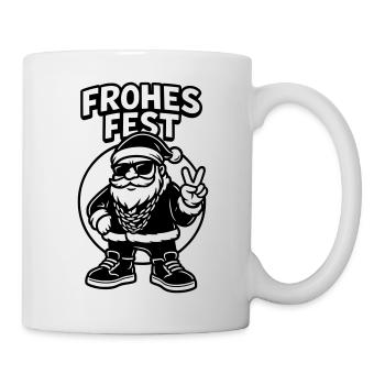 Cool Santa Frohes Fest Weihnachtsmann - Tasse - Weiß - Rechts