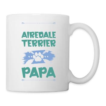 Airedale Terrier Chiens Papa - Mug blanc - blanc - Droite