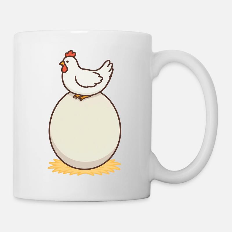 Poulet et œuf - Mug blanc - blanc