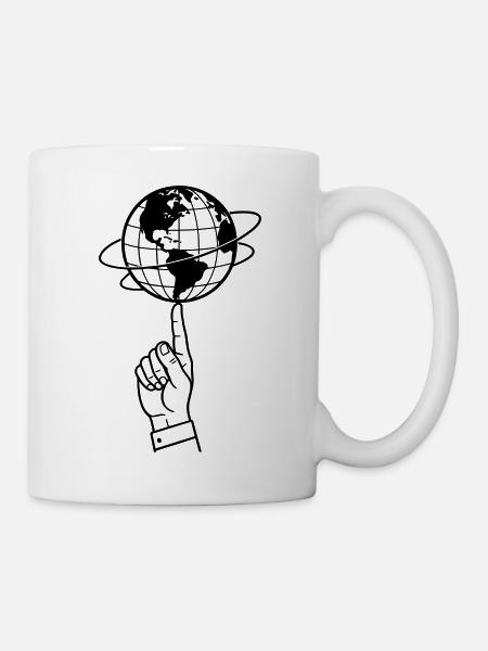 Welt balancieren | Welt im Gleichgewicht - Tasse - Weiß