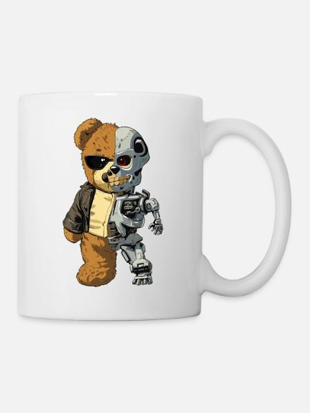 Bear Robot Cyborg - Mug - white