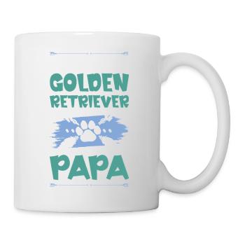 golden retriever dog dad - Mug - white - Right