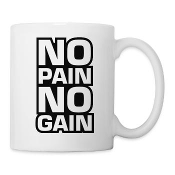 Pas de douleur, pas de gain Motivation - Mug blanc - blanc - Droite
