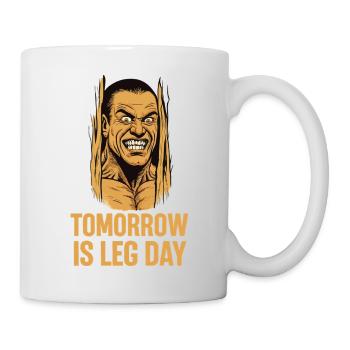 Morgen ist Leg Day Brute - Tasse - Weiß - Rechts