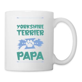 Yorkshire terrier chiens papa - Mug blanc - blanc - Droite