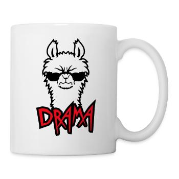 Lama Cool Wütend Sonnenbrille Pelzig Sauer Alpaka - Tasse - Weiß - Rechts