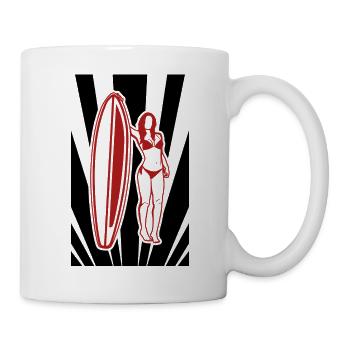 Wellenreiter Design - Tasse - Weiß - Rechts