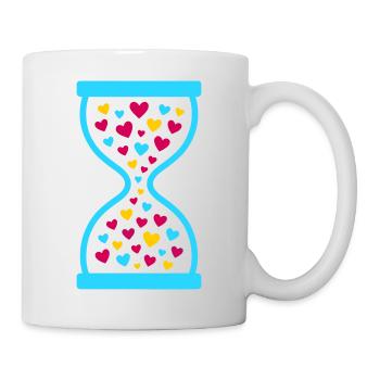 Love Never Stops-Hourglass of Timeless Love  - Mug - white - Right