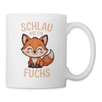 Smart as a fox cute fox design - Mug - white - Right