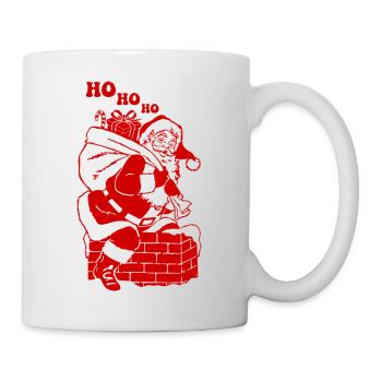 Weihnachtsmann mit geschenken - Tasse - Weiß - Rechts