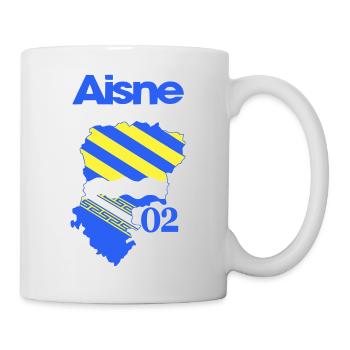 Map of Aisne Blue Yellow 02 - Mug - white - Right