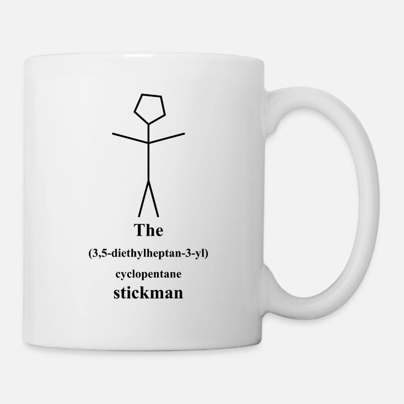 Stick Figure - IUPAC Chemistry Joke - Nerd Alert - Mug - white